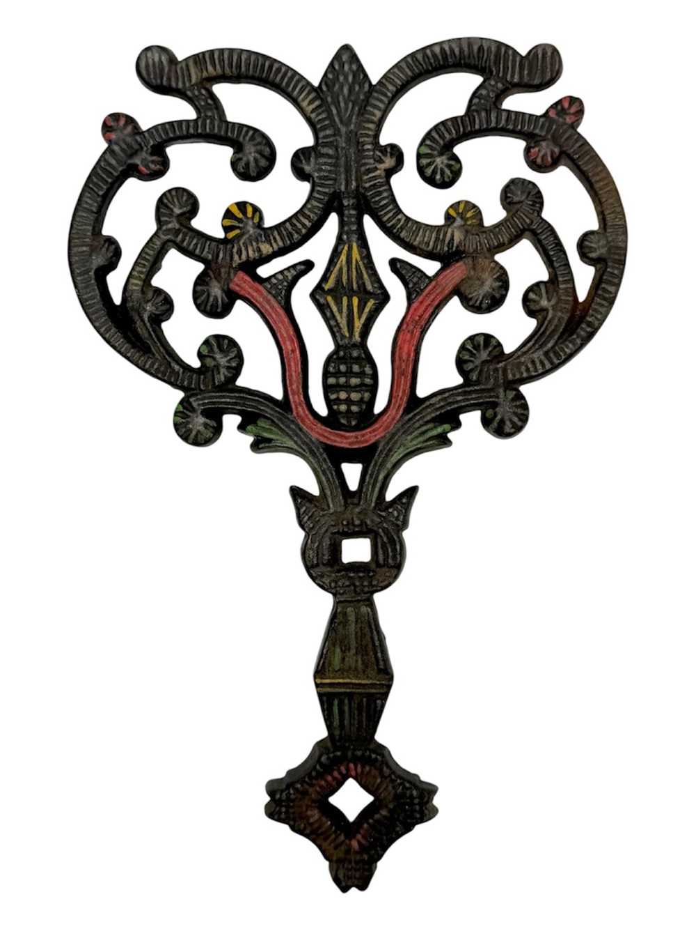 WILTON Cast Iron Trivet Black painted accent Country Farmhouse Kitchen Decor